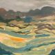 Swedish Oil on Panel “Landscape” by Lars Stocks,Framed & Vintage 77 × 57 cm