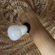 XXL mushroom lamp in woven rattan from the 70s