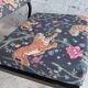 Restored vintage 1970s armchair – Maison Thevenon fabric