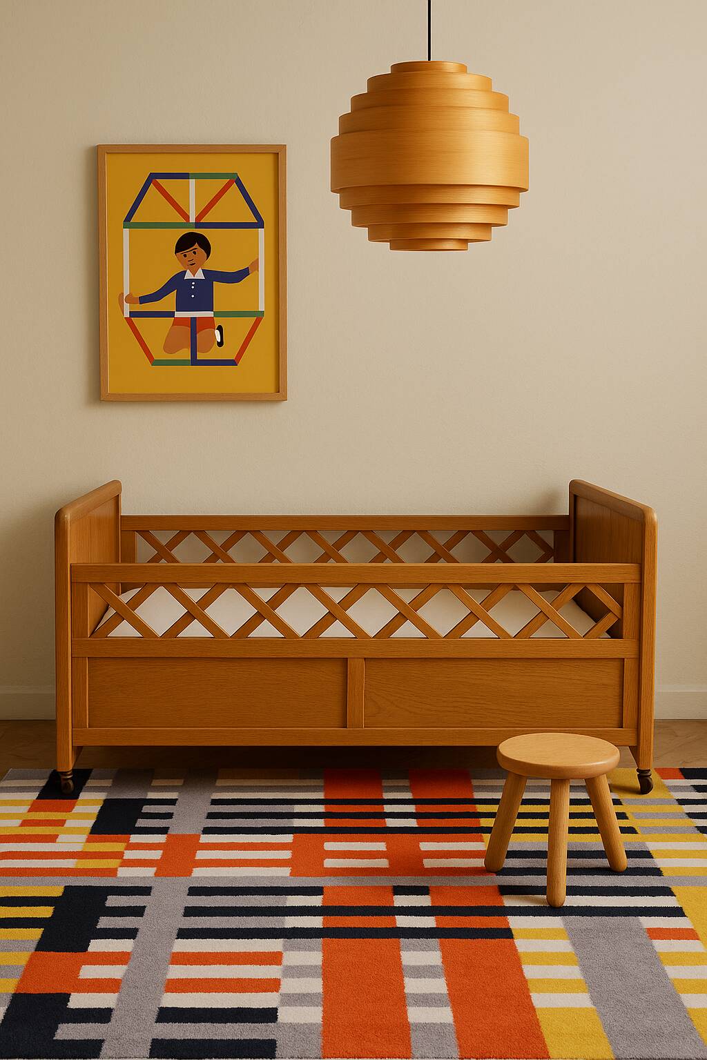 Vintage children's bed from the 50s/60s.