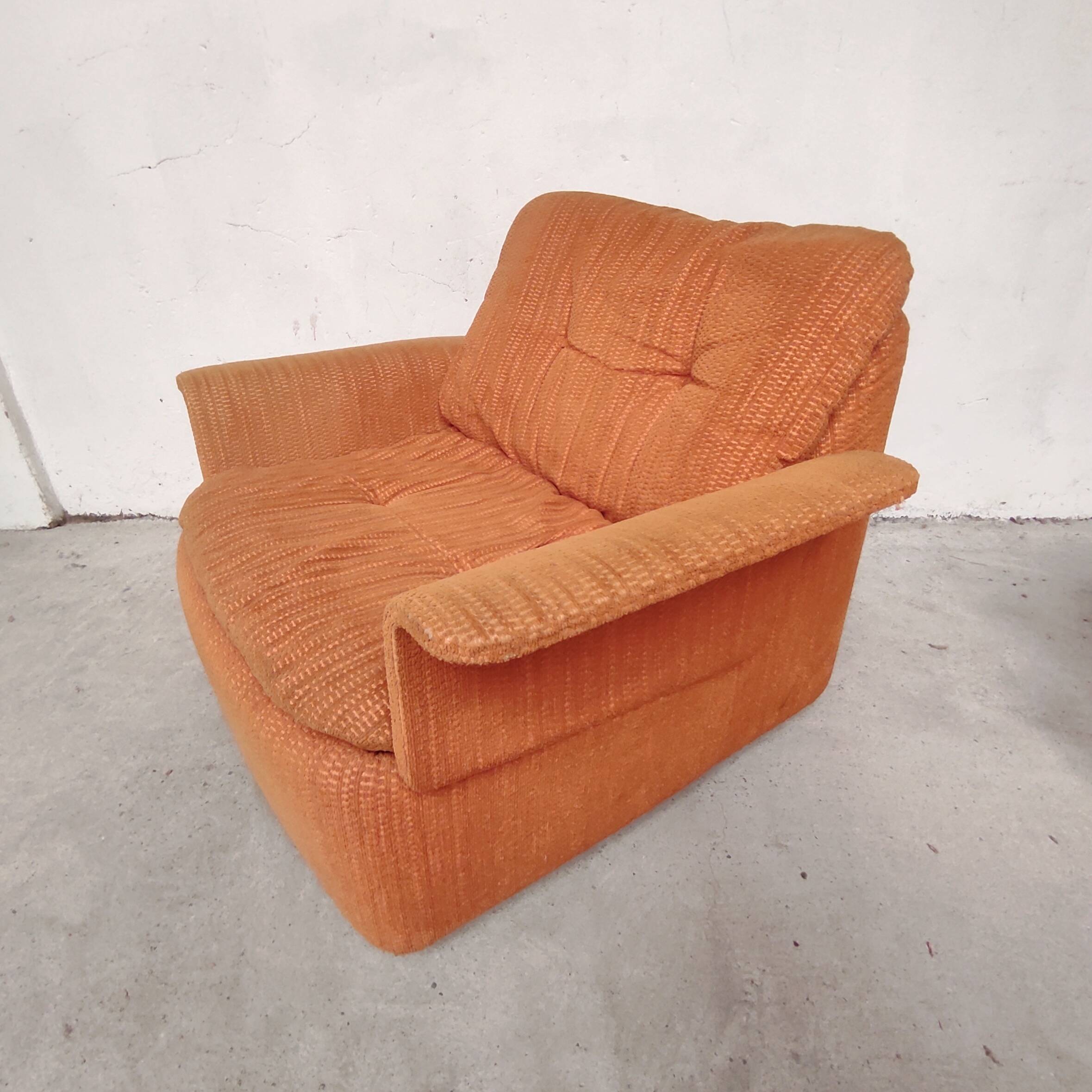 Orange living room set, 1970