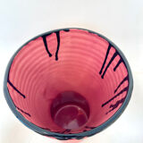 Large pink Art Ceram vase, circa 1970
