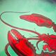 Plat céramique "homard" vintage