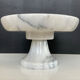 Plat sur pied vintage en marbre de carrare