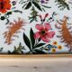 Vintage gold metal flowers tray