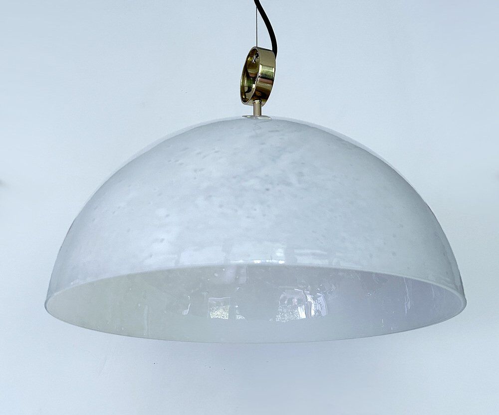 Suspension vintage en verre de Glashütte Limburg, années 1970