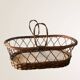 Woven wicker bassinet