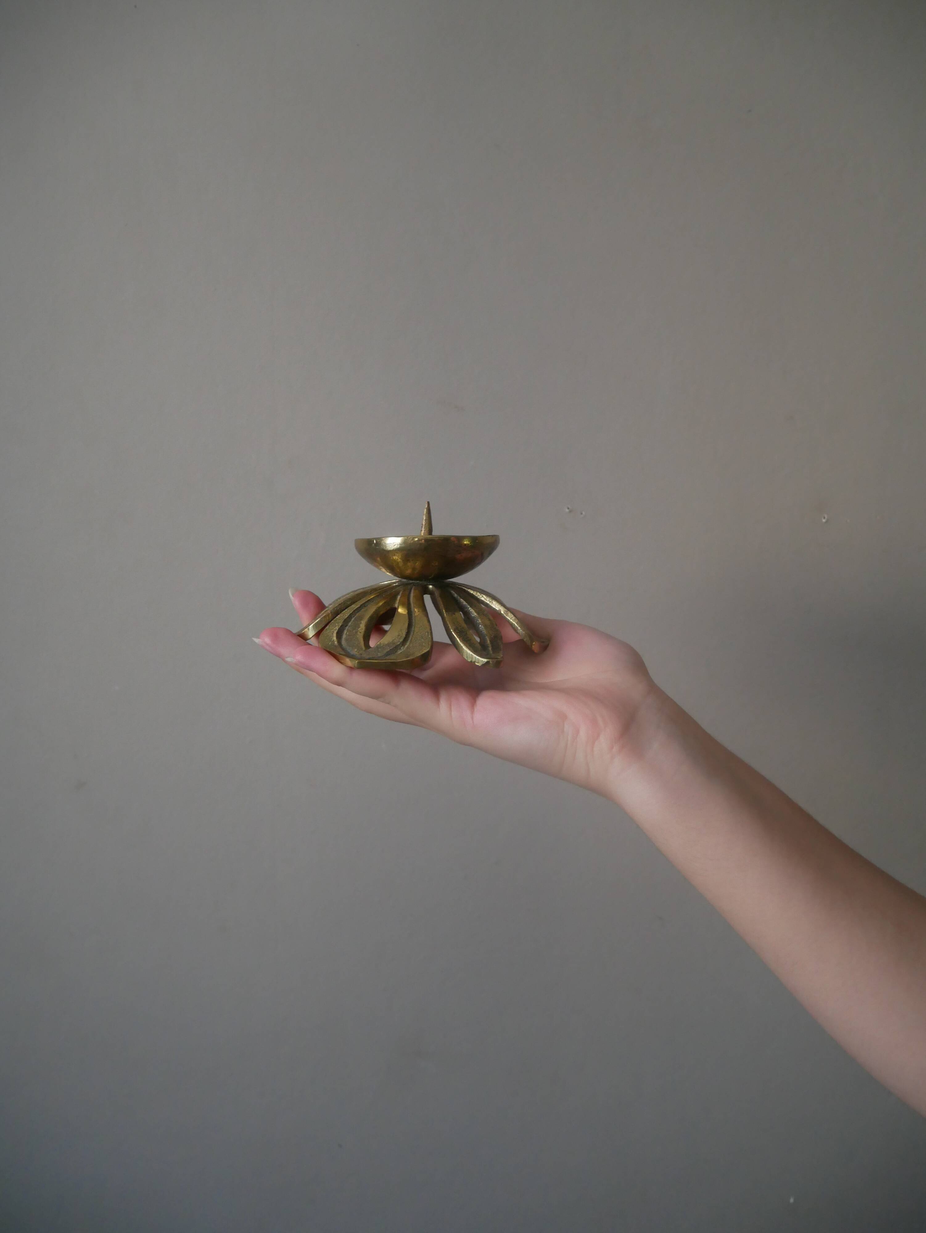 Candlestick holder brass design decorative object Scandinavian countryside candlestick candelabra