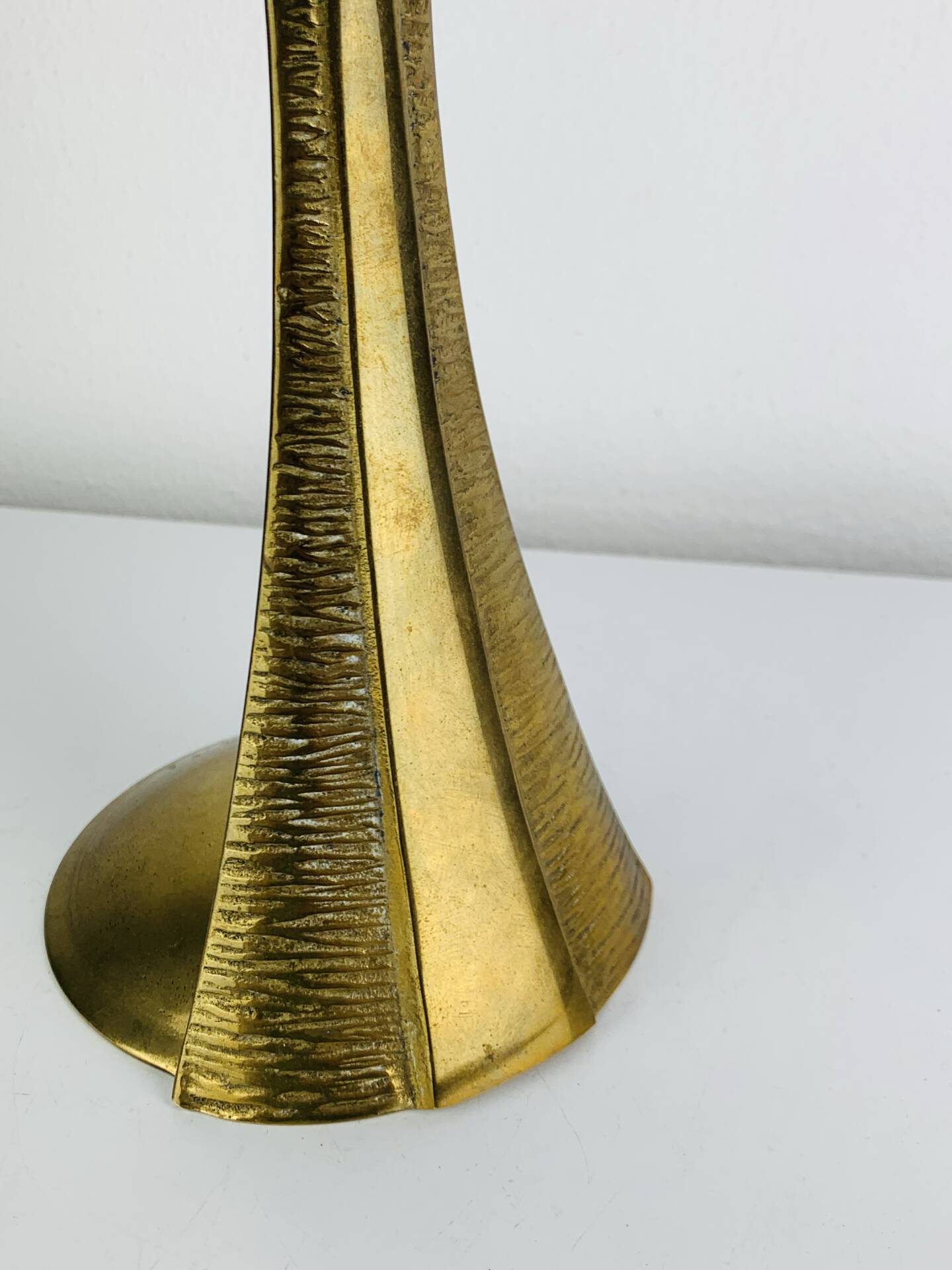 Sculptural brass candle holder, vintage