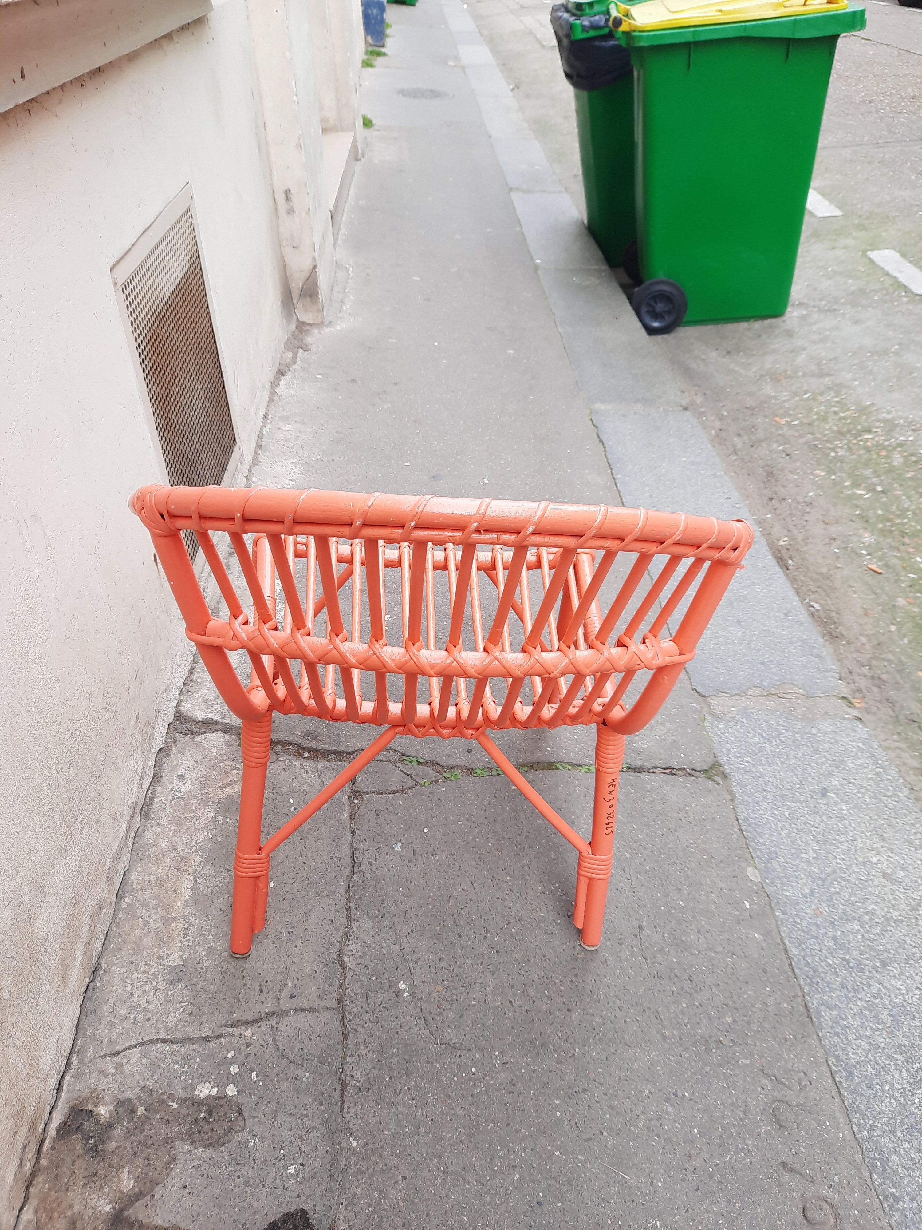Rattan basket armchair