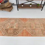 Orange and brown runner rug 78x393cm