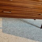 Commode en bois vernis, années 80