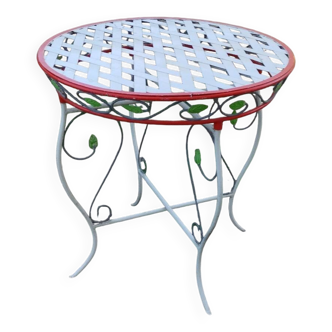 Antique solid iron garden table