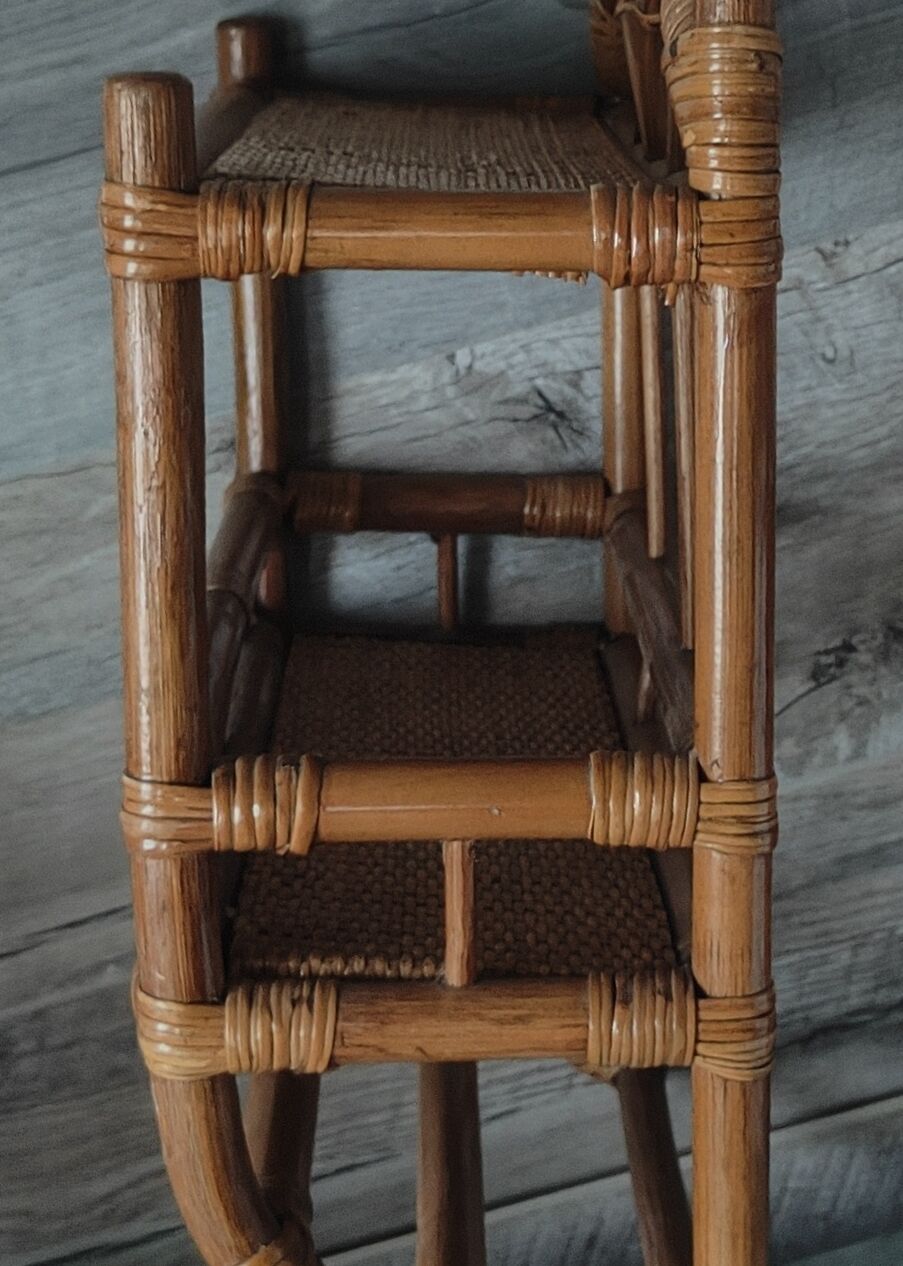 Vintage rattan shelf