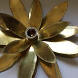 Brass flower wall light