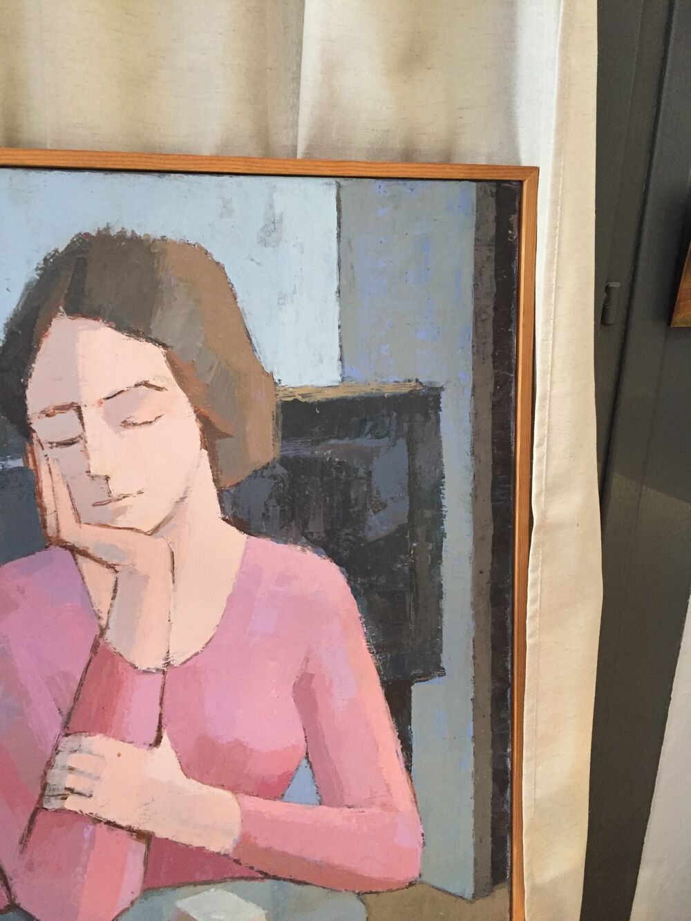 Contemporary canvas young woman signs ludovic