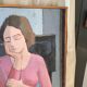 Contemporary canvas young woman signs ludovic