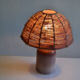 Vintage ceramic and wool lamp