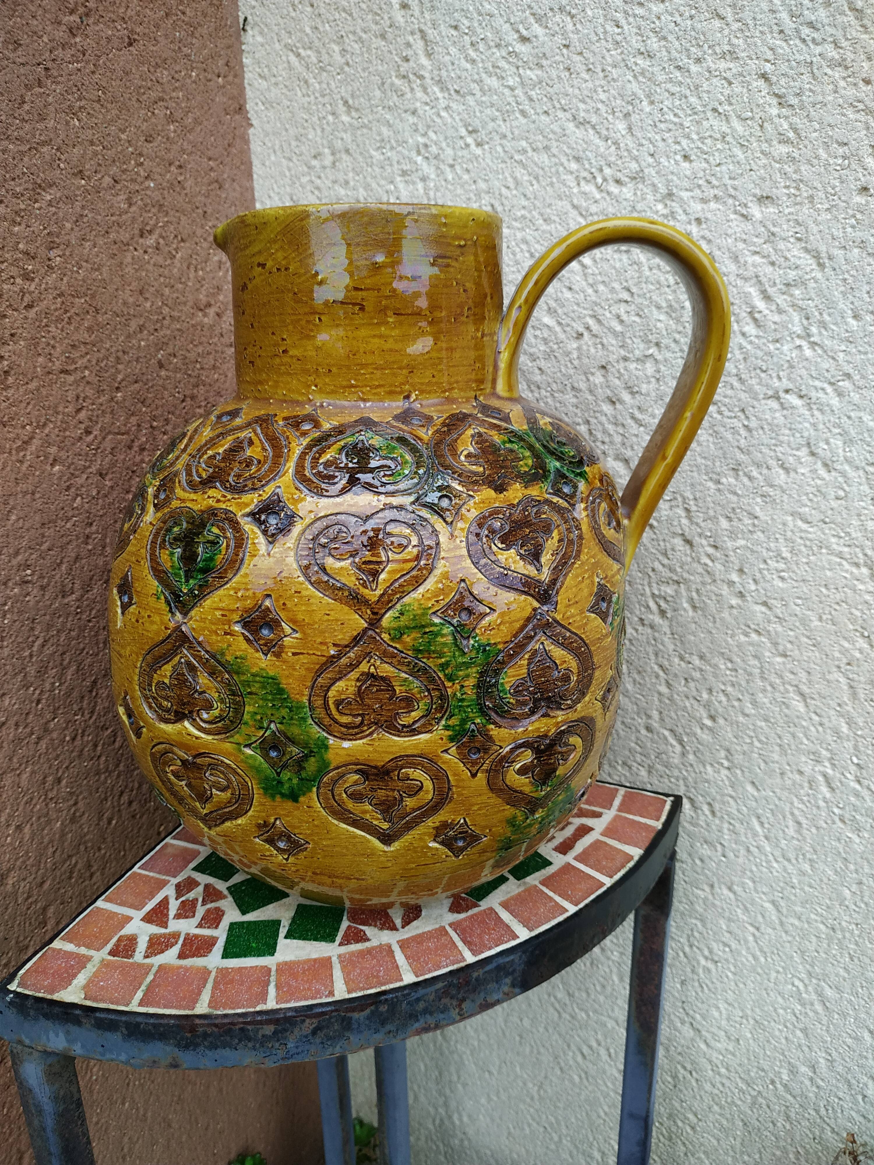 Large pitcher bitossi range Moresco Aldo londi 60s