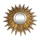 Sun mirror in golden resin 50cm