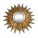 Sun mirror in golden resin 50cm