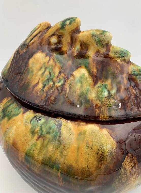 Vallauris vintage fish soup tureen, 1960s