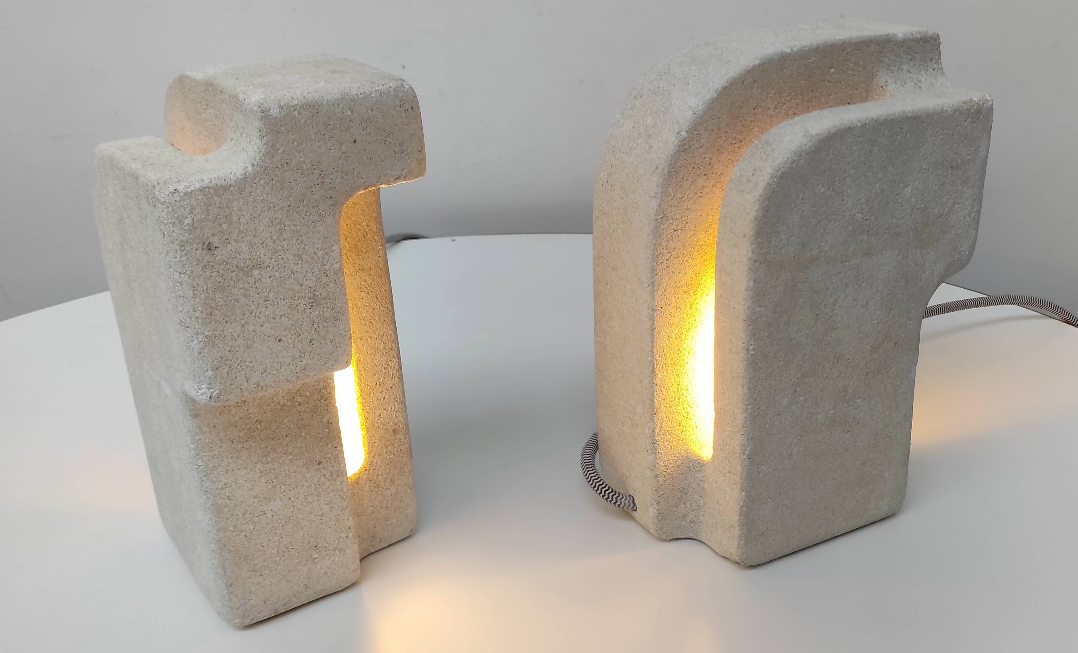 Pair of stone lamps. Albert Tormos 1970