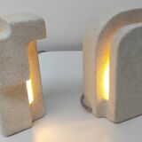 Paire de lampes en pierre.  Albert Tormos  1970