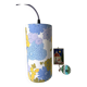 Vintage fabric blue flower lamp