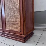 Maugrion Roche Bobois rattan wardrobe 1980
