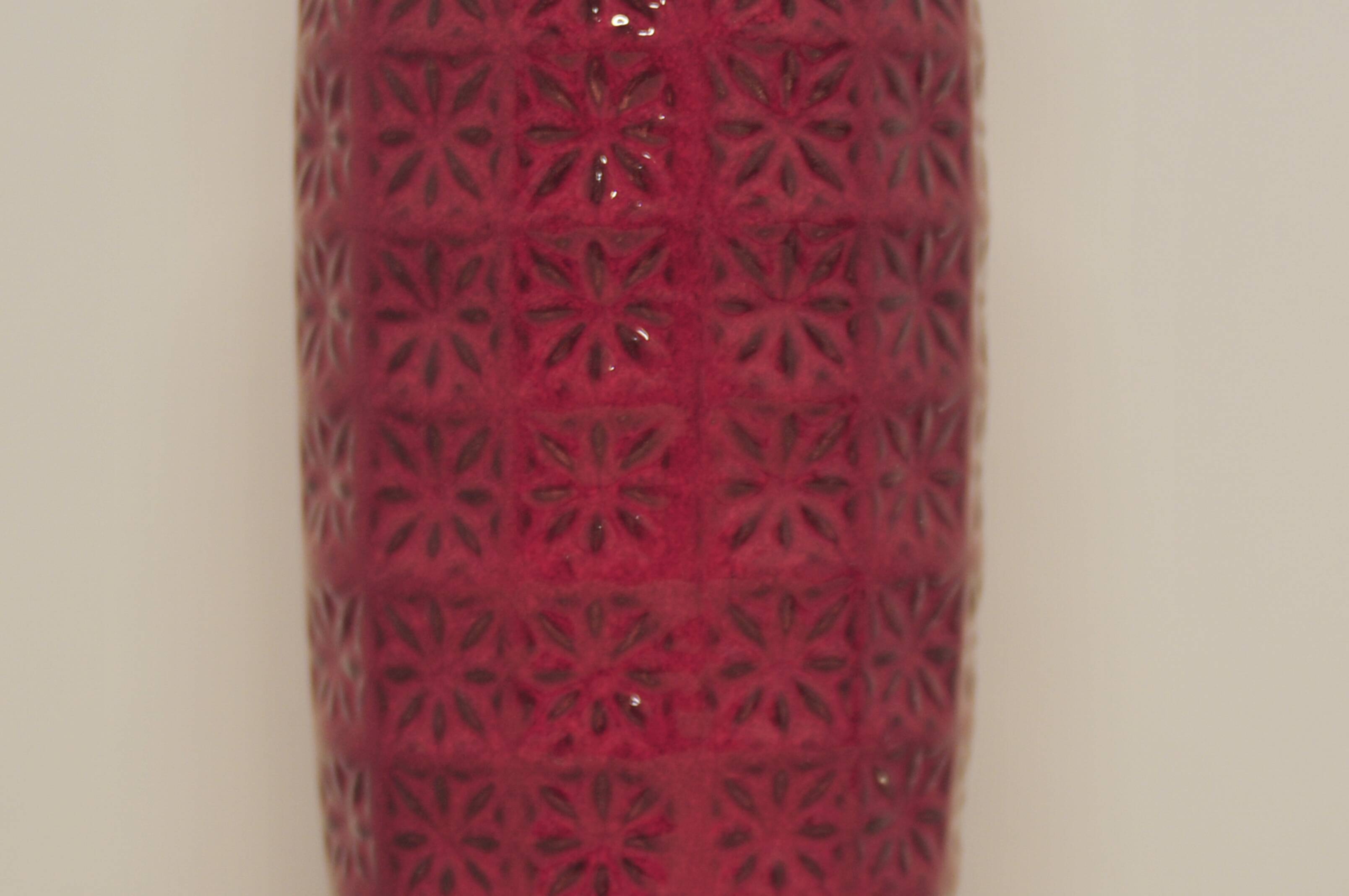 vintage red Prisma West Germany vase Scheurich