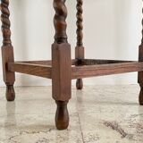 Side table in the countryside style in turned wood
