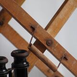 Folding wooden stool
