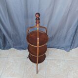 English pedestal table 3 mahogany trays