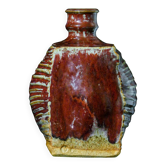 Vintage Swedish Gösta Grähs and Kerstin Hörnlund Oxblood Glaze Flask Vase