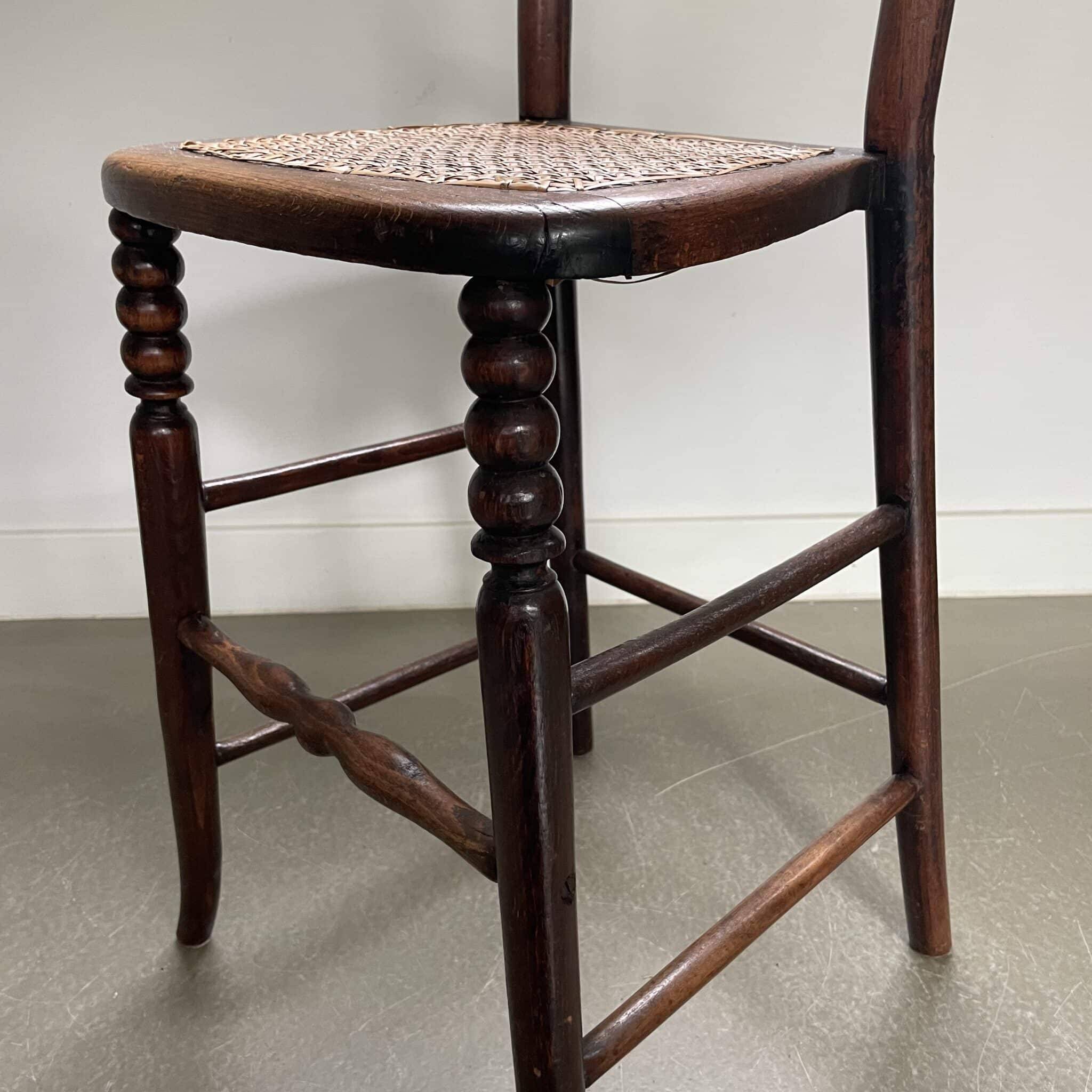 English antique children's high chair, 1900s