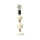 Vintage Table Lamp Frosted Milk Glass Brass Hobnail 1970s