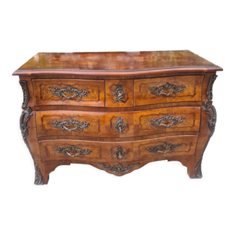 Commode tombeau en marqueterie