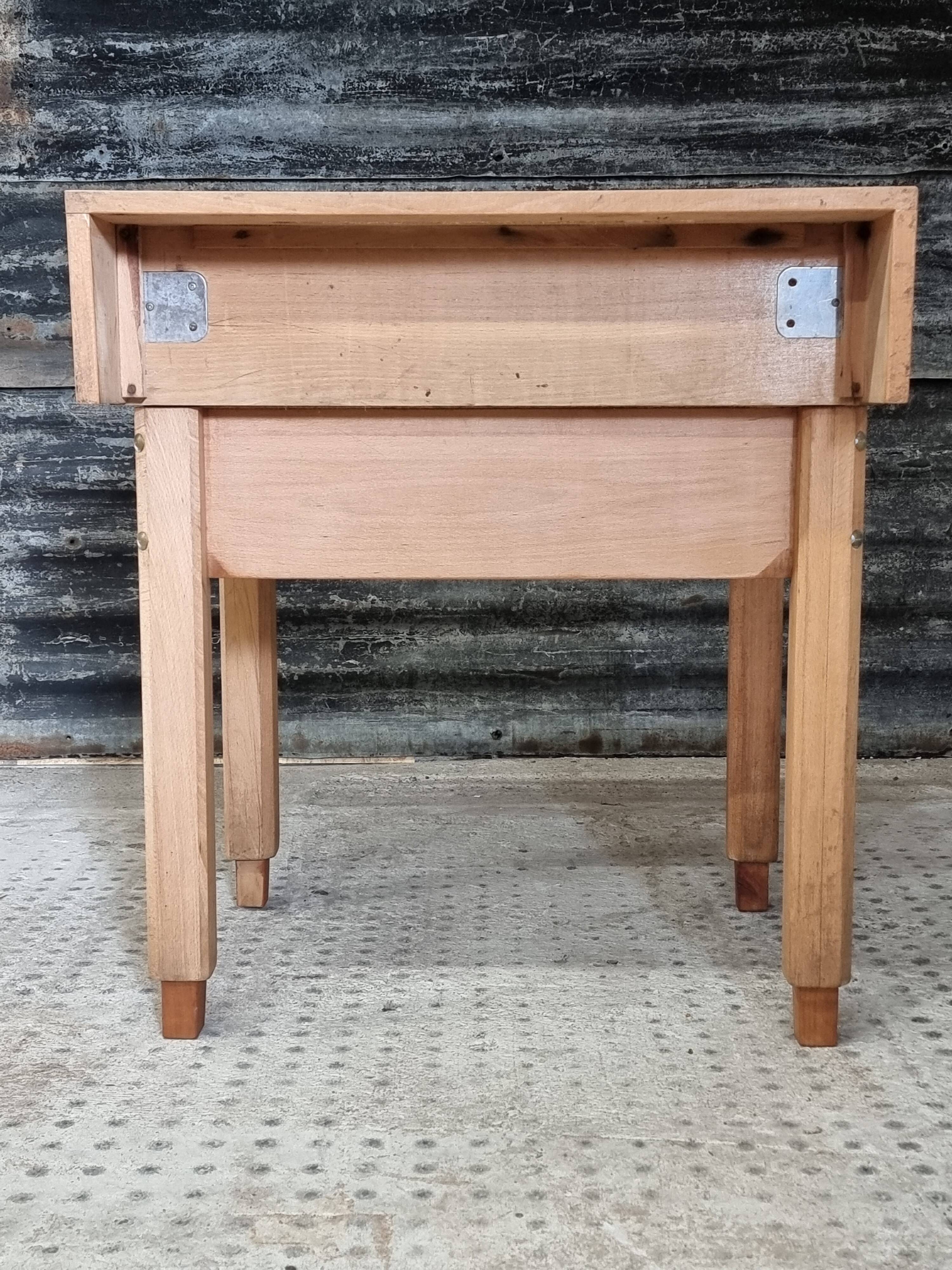 Vintage chopping block butcher table kitchen island