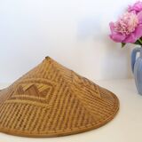 Vintage Chinese hat, bohemian wall decoration