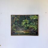 Oil painting "jungle" forest landscape