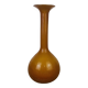 Vintage 70s orange caramel glass vase