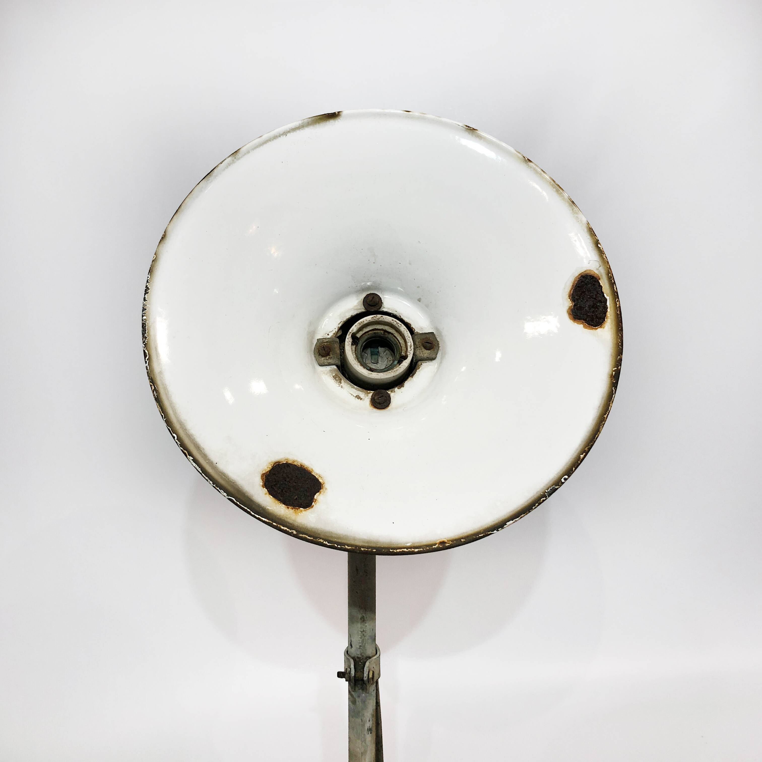 Large Greek Industrial Army Wall Street Light 2 1950s