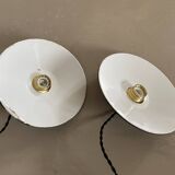 Suspension in old enameled sheet metal (x2)