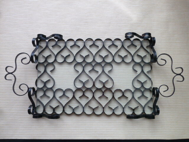 Wrought iron serving tray