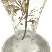 Art Nouveau vase with Painted decoration of Poppies and Butterfly 1900