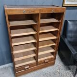 Double cabinet with curtain binders