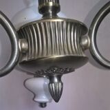 Gloss metallic patinated and gold and double opalines three fires Scandinavian style of the 30s