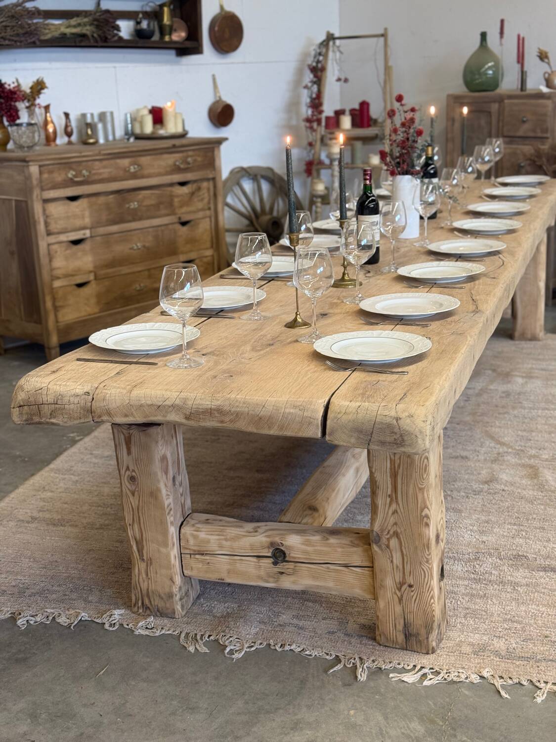 Very large renovated farmhouse table