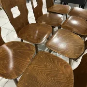Set of 8 vintage Baumann bistro chairs from the 1970s.
